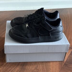 Nike Kids Black Force 1 Low Easyon
